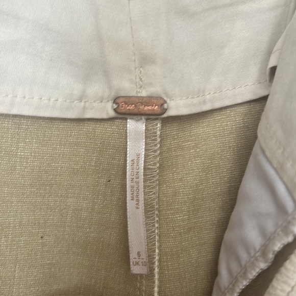 Free People Cream Pleated Faux Leather Pants - Picture 3 of 5